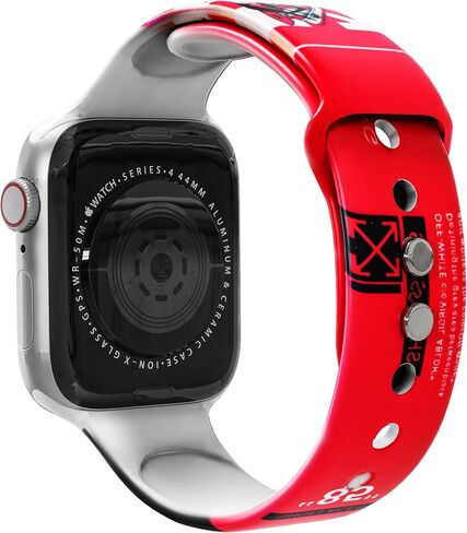 حزام مصمم متوافق مع سوار ساعة Apple 38 مم 40 مم 41 مم 42 مم 44 مم 45 مم 49 مم للرجال والنساء، حزام معصم بديل من السيليكون iWatch الرياضي الرائع لسلسلة ساعات Apple 8/7/6/5/4/3/2/1/SE in Saudi Arabia
