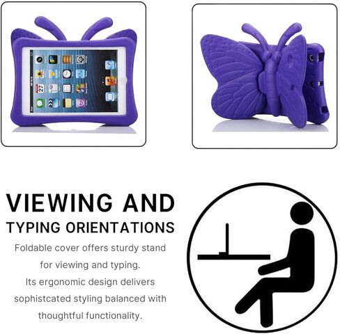 iPad 9 8 7 10.2 iPad Air3 iPad Pro 10.5 EVA Butterfly Case for ipad 9 10.2 Kids case with Stand Light Shockproof Rugged Heavy Duty Kids Friendly Case for iPad 10.2 9th 8th 7th (Pink) in Kuwait