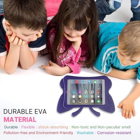 iPad 9 8 7 10.2 iPad Air3 iPad Pro 10.5 EVA Butterfly Case for ipad 9 10.2 Kids case with Stand Light Shockproof Rugged Heavy Duty Kids Friendly Case for iPad 10.2 9th 8th 7th (Pink) in Kuwait