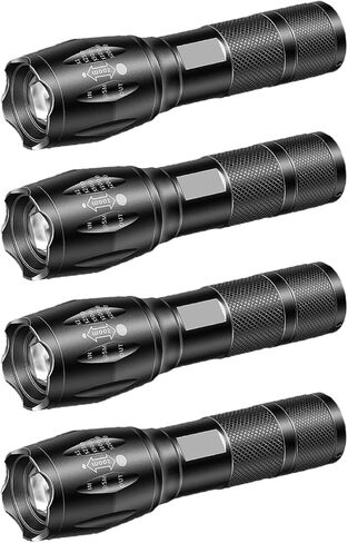 LED Flashlights High Lumens - Flashlights for Camping, Hiking, Walking - Powerful Emergency Flashlights with 5 Modes for Home Outdoor Use - Bright Flashlight with Zoomable Beam (1 Pack) in Saudi Arabia