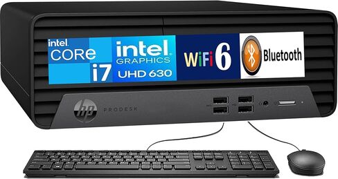 HP ProDesk 400 G7 Mini Desktop (Intel i7-10700, Intel UHD 630, 64GB DDR4, 512GB PCIe SSD, WiFi 6, Bluetooth 5.2, 210W PSU, RJ-45, 1 Display Port, 2 HDMI, Win 11 Pro) w/USB-C Dock in Saudi Arabia
