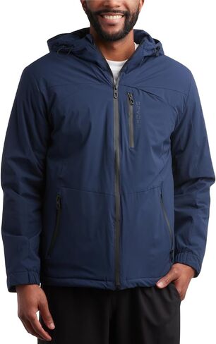 Spyder Men's Jacket - Full Zip Up Hood Spyderlite Jackets for Men - Soft Stretch Insulated Fleece Outdoor Jacket (S-XL) in Saudi Arabia
