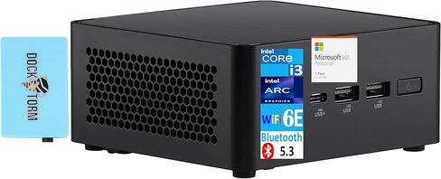كمبيوتر مكتبي صغير ASUS NUC 14 Pro (Intel Core 3 100U، Intel Graphics Shared، 8 جيجابايت DDR5، 1 تيرابايت PCIe SSD + 1 تيرابايت HDD، 2 Thunderbolt 4، WiFi 6E، Win 11 Pro) مع MS 365 Personal، موسع منفذ USB DKZ in Saudi Arabia