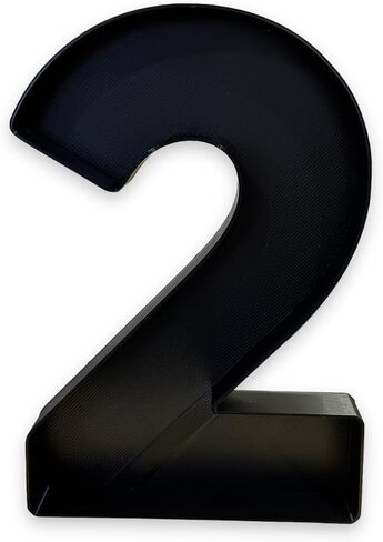 4 Number Serving Tray - Black, 3D Printed in USA, Perfect for Parties and Events, Durable PLA Material, Hand Washable in Kuwait