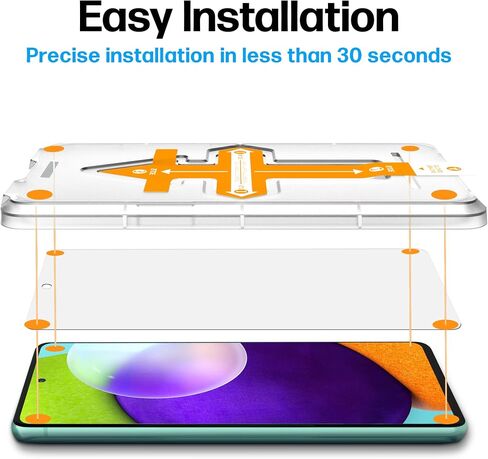 Power Theory Designed for Samsung Galaxy A52 and A52s 5G Screen Protector Tempered Glass [9H Hardness], Easy Install Kit, 99% HD Bubble Free Clear, Case Friendly, Anti-Scratch, 2 Pack in Saudi Arabia