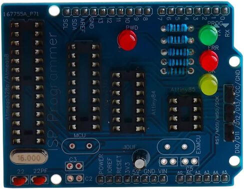 Attiny13A /84/85/ ATMEGA328P ATMEGA8 Programming Shield Soldering Kit for ardino Uno R3 Shield (for UNO) in Kuwait