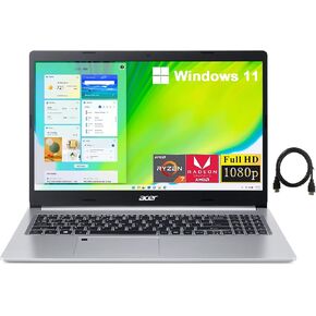 Acer Aspire 5 Slim Laptop, 15.6" Full HD IPS Display, AMD Ryzen7 5700U Octa-core Processor, AMD Radeon RX Vega 8 Graphics, 16GB RAM, 1TB SSD, Windows 11 Home, Fingerprint Reader, TWE HDMI Cable