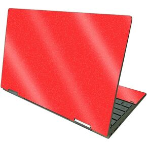 MightySkins Glossy Glitter Skin Compatible with HP Envy x360 13" (2021) - Solid Red | Protective Durable High-Gloss Glitter Finish | Easy to Apply and Change Styles | Made in The USA