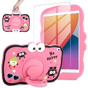 Coolden for iPad 9th 8th 7th Generation Case for Kid iPad Air 3rd Generation Case with Screen Protector Kickstand Cute Cartoon Silicone Protective Case for iPad Pro 10.5 Inch Case & iPad 10.2 Case