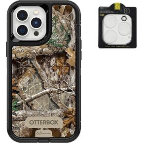 OtterBox Defender Series Screenless Edition Case for iPhone 13 Pro Max with Camera Lens Protector - Case Only - Non Retail Packaging - Realtree Edge (Black/Realtree Edge Graphic)