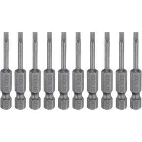 HARFINGTON 10pcs SL5 Magnetic SLotted Screwdriver Bits 5mm S2 Steel Flat Head Screwdriver Bit 1/4" Hex Shank Industrial Grade Screw Driver Drill Bits 80mm (3.1") Long for Screws