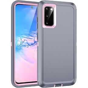 for Galaxy S20 5g Case,Shockproof Dropproof Dustproof 3-Layer Full Body Protection Rugged Heavy Duty High Impact Hard Cover Case for Galaxy S20 6.2 inch,Black