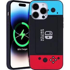Compatible with iPhone 14 Case for Boys Kids Men, 3D Cool Video Game Controller Button Type Personalized Full Body Full Camera Protection Protective Cover Soft Cute Blue