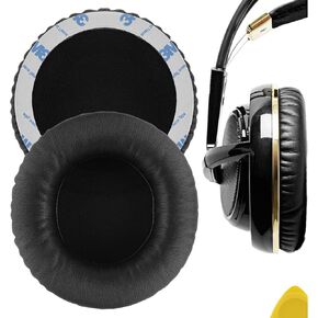 Geekria QuickFit Replacement Ear Pads for SteelSeries Siberia V1, Siberia V2, Siberia V3 Prism Gaming Headphones Ear Cushions, Headset Earpads, Ear Cups Cover Repair Parts (Black)
