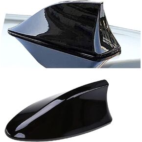 1 PC Car Shark Fin Antenna, 6.77" x 3.03" x 2.55" ABS Painted Surface Self-Adhesive Smooth Linear Tail Antenna, Non-Destructive Mounting Accessories, Compatible with Most Models (Black)