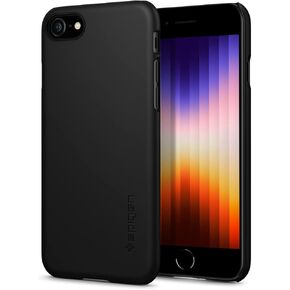 Spigen Thin Fit Designed for iPhone SE 2022 Case/iPhone SE 3 Case 2022 / iPhone SE 2020 Case/iPhone 8 Case/iPhone 7 Case - Black