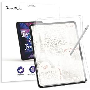 SenseAGE 2 Pack Paperfeel Screen Protector For iPad Pro 12.9 inch, Paperfeel Writing Screen Protector, Hand Writing, High Responsive, Anti Glare iPad protector, Compatible with iPad Pro 12.9 inch (2021/2020/2018)
