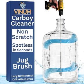 VINUM Carboy Cleaner Brush 27" Long Bottle Brush for Water Jug Cleaning - Modular & Universal Scrub Brush for Carboys, Jugs, Water Bottles, Demijohn - Brewing Cleaning Supplies, Wine Making Equipment