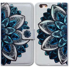 Bcov Case for iPhone SE 2022/iPhone SE 3rd Gen/iPhone SE 2020, Gorgeous Colours Circle Wallet Flip Leather Cover Case with Credit Card Slot ID Card Holder Kickstand for iPhone 7/8/SE 2022