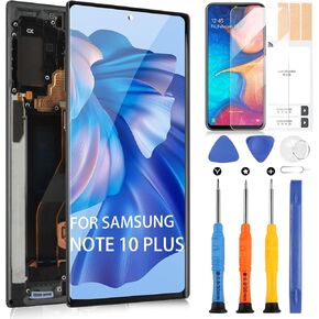 OLED for Samsung Galaxy Note 10 Plus SM-N975U1 LCD Display - Screen Replacement for Galaxy Note 10 Plus LCD Touch Screen Digitizer SM-N975F SM-N975U SM-N9750 Glass Assembly with Frame (Black)