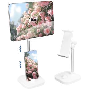Tablet Stand ，Phone Holder for Desk ，Height Angle Adjustable Tablet Holder Portable Monitor Stand for 4.7"-15.6" Tablets Phone Holder E Reader Tilting 360 Degree Rotating (Black)