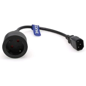 Eonvic IEC 320 C14 Male to 3 x Europe Schuko Female Socket Short Adapter Power Cable for UPS PDU,Euro UPS/PDU Power Cord Connecter
