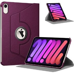 Fintie Slim Rotating Case for iPad Mini 7 (A17 Pro) 2024 / iPad Mini 6 2021-360 Degree Swiveling Stand Protective Back Cover, Auto Wake/Sleep for iPad Mini 7th/6th Generation 8.3 Inch, Black