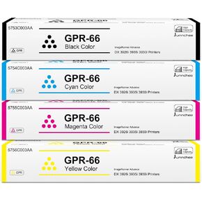 GPR66 GPR-66 Toner Cartridge Compatible with Canon ImageRUNNER Advance DX C3926i C3930i C3935i GPR66 GPR-66 5753C003AA 5754C003AA 5755C003AA 5756C003AA Toner (4 Pack, Black Cyan Magenta Yellow)