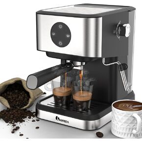 IAGREEA Espresso Machine 20 Bar, Professional Espresso Maker with Milk Frother Steam Wand, 50 oz Removable Water Tank, Fast Heating Semi Automatic Coffee Machine for cappuccino, Latte, Macchiato
