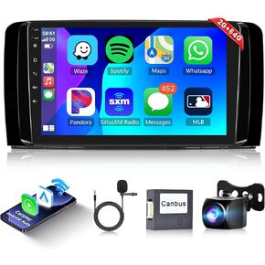 2+64G Android Car Radio Car Stereo for Mercedes-Benz R-Class W251/R320/R300/R350 2005-2017 with Wireless Carplay Android Auto, 9’’ Touchscreen, GPS, Mirror Link, Bluetooth, WiFi, AHD Camera, FM/RDS