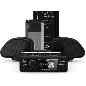 Rockford Fosgate HD9813RG-PMX-STG2 (المرحلة 2 + راديو) مستقبل الوسائط الرقمية PMX، ومكبرات صوت هدية ومجموعة مكبر صوت 800 واط لاختيار دراجات نارية Harley Davidson Road Glide 1998-2013