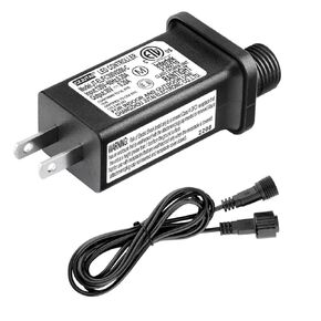 30V 0.2A LED Controller with Extension Cord Compatible with Model JT-EL/FC300V0200-C Class 2 Power Supply IP44 Low Voltage Transformer for Christmas Light