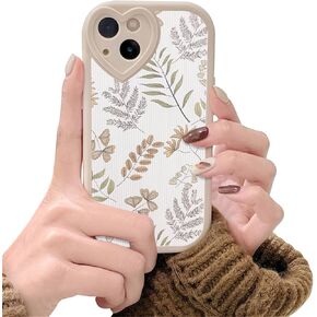 Ownest Compatible with iPhone 7/8/SE/SE 2Case with Cute Flowers Floral Pattern for Women Girls Soft Silicone Love Lens Protection Case for iPhone 7/8/SE/SE 2-White