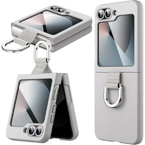JETech Case for Samsung Galaxy Z Flip 6 2024 with Ring, Hard PC Slim Shockproof Anti-Scratch Protective Phone Cover (Mint Green)