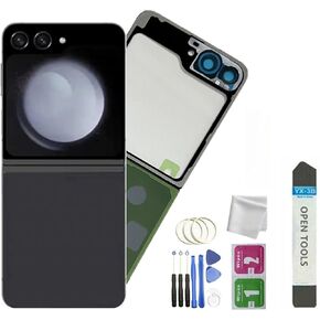 Z Flip 5 Back Glass Replacement for Samsung Galaxy Z Flip 5 Phone Back Cover Glass with Pre-Installed Tape+Toolsd (Graphite) in Kuwait