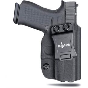 IWB Kydex Holster Fits : Glock 43 43X￨Glock 43X MOS Pistol - Inside Waistband Concealed Carry Holster for G43 G43X￨G43X Mos - Cover Mag Button- Right Hand