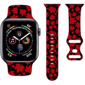 Watch Band Compatible with Apple Watch 38mm 40mm 41mm 42mm 44mm 45mm 49mm for Women Men Gifts Sport Silicone Wristbands Strap for IWatch Series 9 8 7 6 5 4 3 2 1 SE
