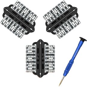 3 Pack Beaded Connectors Kit Compatible with Apple Watch Band 38/40/41/42/44/45/49mm, Jewelry Making Stainless Steel Straps Adapter for iWatch Ultra Series 9 8 7 6 5 4 3 2 1 SE