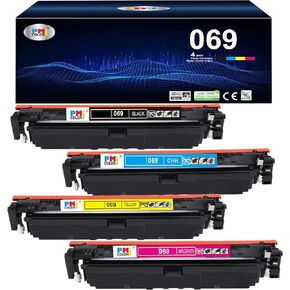 069 MF753Cdw 4 Pack Toner Cartridge Set Replacement for Canon 069 Toner Cartridge for Canon Color MF753Cdw, MF751Cdw LBP674Cdw Printers | (Black,Cyan,Magenta,Yellow)