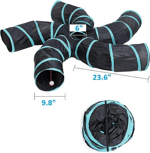 Cat Tunnels, Pet Ferret Rabbit Bunny Tunnels Tubes Subway Habitats, S-Style, DIY Cat Peekaboo Maze House Tent Bed, Kitten Interactive Toy (YY Type Tubes) in Kuwait