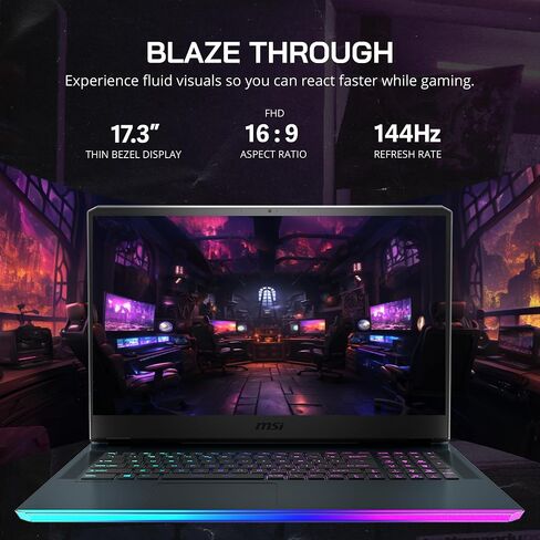 MSI Raider GE76 17.3"" FHD 144Hz Gaming Laptop, Intel Core i9-12900H, GeForce RTX 3060 Graphics, 64GB RAM, 2TB PCIe SSD, Backlit Keyboard, FHD Webcam, Win 11, Grey, 128GB Hotface Extension Set, Gray in Saudi Arabia