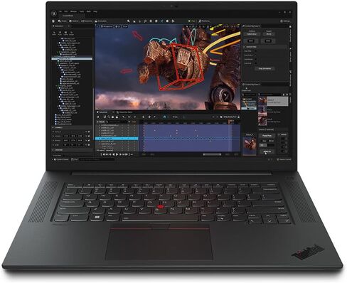محطة عمل Lenovo ThinkPad P1 Gen 6 المحمولة 16.0 بوصة 165 هرتز IPS WQXGA شاشة (Intel i7-13800H vPro، RTX A1000 6GB، 32GB DDR5، 1TB PCIe SSD، Backlit KB، بصمة الإصبع، 2 Thunderbolt 4، Win 11 Pro) in Saudi Arabia