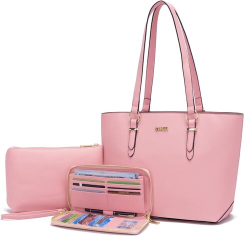 Purses And Wallets Set For Women Work Tote Satchel Handbags Shoulder Bag Top Handle Totes Purse With Matching Wallet in Saudi Arabia
