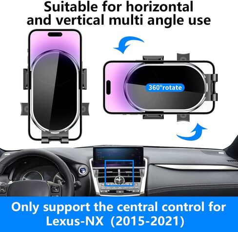 Car Phone Holder for 2015-2021 Lexus NX 200t 300 300h F SUV Auto Accessories Navigation Bracket Interior Decoration Dashboard Cell Mobile Phone Mount Holders case Accessory in Saudi Arabia
