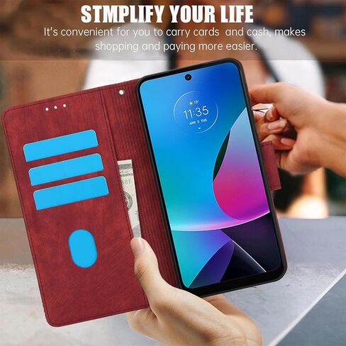 Asuwish Phone Case for Motorola Moto G Pure 2021 Wallet Cover with Tempered Glass Screen Protector Flip Wrist Strap Credit Card Holder Slot Stand Cell MotoGPure MotoG GPure XT2163DL 6.5 Women Purple in Saudi Arabia