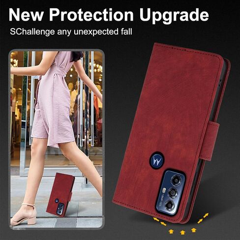 Asuwish Phone Case for Motorola Moto G Pure 2021 Wallet Cover with Tempered Glass Screen Protector Flip Wrist Strap Credit Card Holder Slot Stand Cell MotoGPure MotoG GPure XT2163DL 6.5 Women Purple in Saudi Arabia