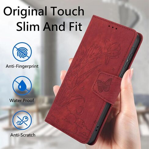 Asuwish Phone Case for Motorola Moto G Pure 2021 Wallet Cover with Tempered Glass Screen Protector Flip Wrist Strap Credit Card Holder Slot Stand Cell MotoGPure MotoG GPure XT2163DL 6.5 Women Purple in Saudi Arabia
