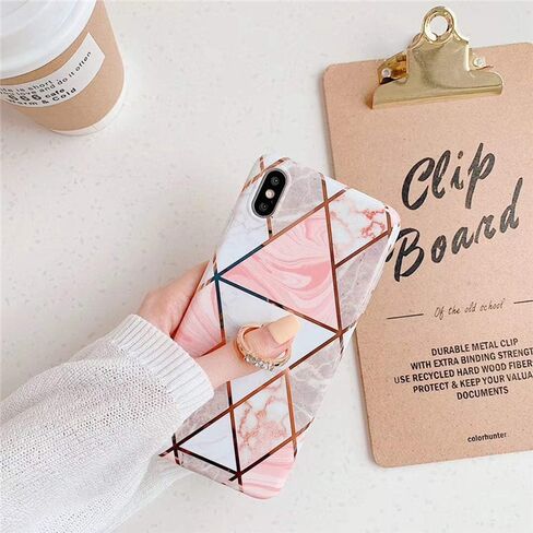 Qokey Compatible with iPhone XS Max Case,Flower Case Cute Fashion for Men Women Girls with 360 Degree Rotating Ring Kickstand Soft TPU Shockproof Cover Designed for iPhone XS Max 6.5 Inch Brown Floral in Saudi Arabia