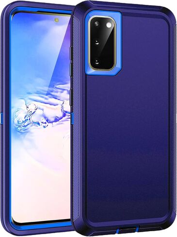 for Galaxy S20 5g Case,Shockproof Dropproof Dustproof 3-Layer Full Body Protection Rugged Heavy Duty High Impact Hard Cover Case for Galaxy S20 6.2 inch,Black in Saudi Arabia