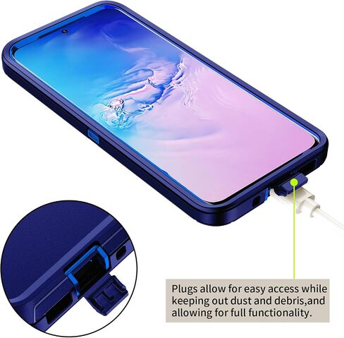 for Galaxy S20 5g Case,Shockproof Dropproof Dustproof 3-Layer Full Body Protection Rugged Heavy Duty High Impact Hard Cover Case for Galaxy S20 6.2 inch,Black in Saudi Arabia